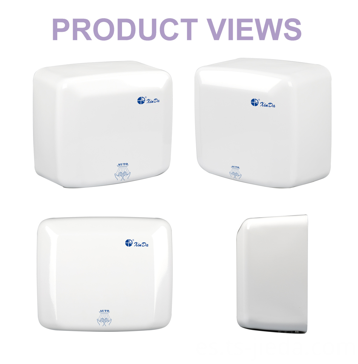 Secador de manos de moda con carcasa dura anticolisión Fashion hand dryer with anti-collision hard shell
